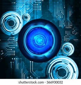 dark blue color Light Abstract Technology background for computer graphic website internet and business. circuit. illustration.digital.infographics. binary code. www.vector.motion. eye scan virus
