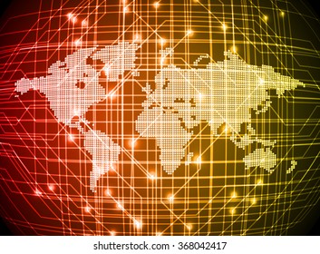 dark blue color Light Abstract Technology background for computer graphic website internet and business.circuit.illustration.digital.infographics.binary code. www.vector.motion move blur. World map