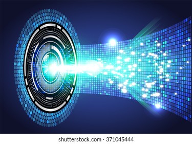dark blue color Light Abstract Technology background for computer graphic website internet and business. circuit. illustration.digital.infographics. binary code. move blur. eye