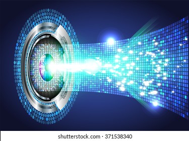 dark blue color Light Abstract Technology background for computer graphic website internet and business. circuit. illustration.digital.infographics. binary code. move blur. eye
