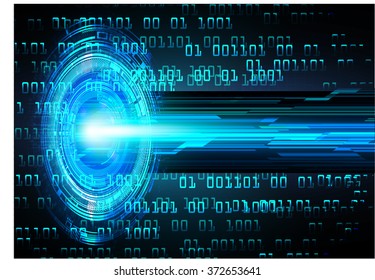 dark blue color Light Abstract Technology background for computer graphic website internet and business. circuit. illustration.digital.infographics. binary code. eye scan virus
