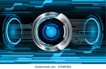 Dark blue color Light Abstract Technology background for computer graphic website internet and business. circuit. vector illustration. infographics. motion move blur.neon. pixel. eye scan virus