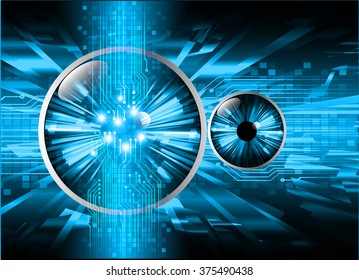 Dark blue color Light Abstract Technology background for computer graphic website internet and business. circuit. vector illustration. infographics. motion move blur.neon. pixel. eye scan virus