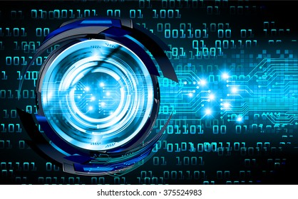 Dark blue color Light Abstract Technology background for computer graphic website internet and business. circuit. vector illustration. infographics. motion move blur.neon. pixel. eye scan virus