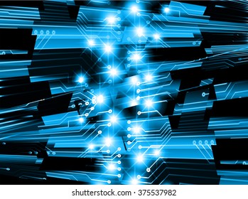 Dark blue color Light Abstract Technology background for computer graphic website internet and business. circuit. vector illustration. infographics. motion move blur.neon. pixel. eye scan virus