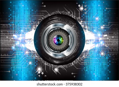 Dark blue color Light Abstract Technology background for computer graphic website internet and business. circuit. vector illustration. infographics. motion move blur.neon. pixel. eye scan virus