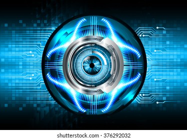 Dark blue color Light Abstract Technology background for computer graphic website internet and business. circuit. vector illustration. infographics. motion move blur.neon. pixel. eye scan virus