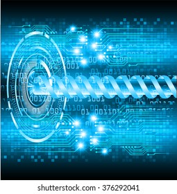 Dark blue color Light Abstract Technology background for computer graphic website internet and business. circuit. vector illustration. infographics. motion move blur.neon. pixel. eye scan virus
