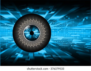 Dark blue color Light Abstract Technology background for computer graphic website internet and business. circuit. vector illustration. infographics. motion move blur.neon. pixel. eye scan virus