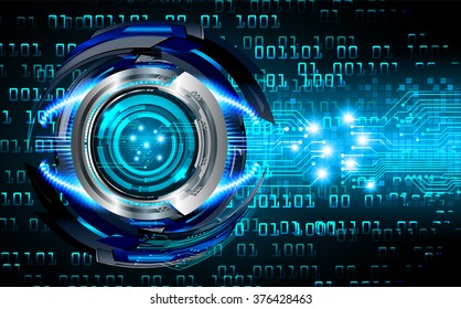 Dark blue color Light Abstract Technology background for computer graphic website internet and business. circuit. vector illustration. infographics. motion move blur.neon. pixel. eye scan virus