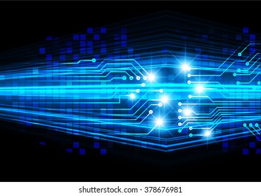 Dark blue color Light Abstract Technology background for computer graphic website internet and business. circuit. vector illustration. infographics. motion move blur.neon. pixel.