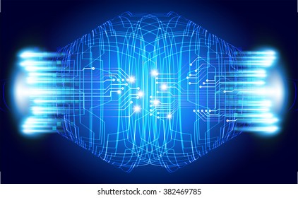 dark blue color Light Abstract Technology background for computer graphic website internet and business. circuit. illustration. digital. infographics. binary code background. eye scan. wave