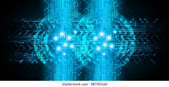 dark blue color Light Abstract Technology background for computer graphic website internet business.circuit.illustration.digital.infographics.binary code. www.vector.motion move blur eye scan
