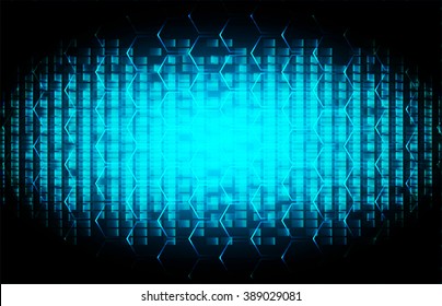 Dark blue color Light Abstract pixels Technology background for computer graphic website internet. circuit board. Hexagonal mesh