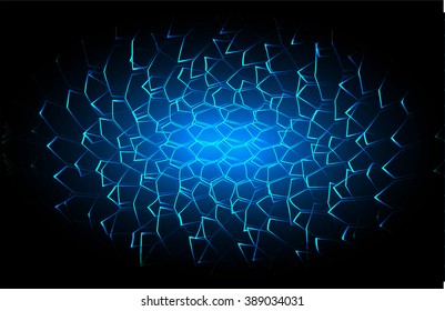 Dark blue color Light Abstract pixels Technology background for computer graphic website internet. circuit board. Hexagonal mesh