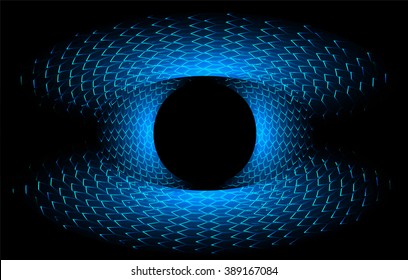 Dark blue color Light Abstract pixels Technology background for computer graphic website internet. circuit board. Hexagonal mesh