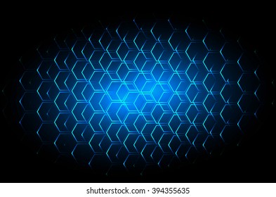 Dark blue color Light Abstract pixels Technology background for computer graphic website internet. circuit board. text box. Mosaic, table, Hexagonal mesh