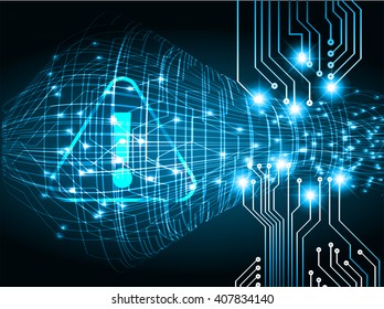 dark blue color Light Abstract Technology background for computer graphic website internet and business. circuit. illustration. infographics. motion move blur.neon. lock, key, Padlock