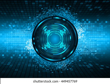 Dark blue color Light Abstract Technology background for computer graphic website internet and business. circuit. vector illustration. infographics. motion move speed .neon. pixel. eye