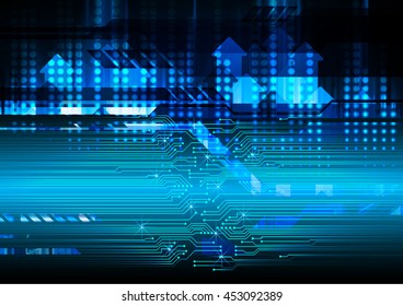 dark blue color Light Abstract Technology background for computer graphic website internet and business. circuit. illustration. digital. infographics. binary code background. eye. Global