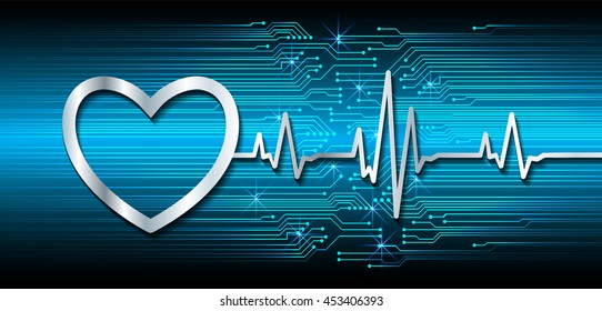 dark blue color Light Abstract Technology background for computer graphic website internet and business. circuit. illustration. digital. infographics. binary code. Global. gear.EKG electrocardiogram