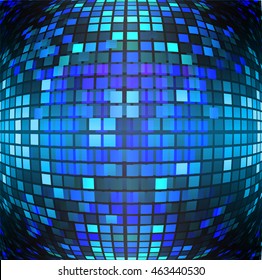 Dark blue color Light Abstract pixels Technology background for computer graphic website internet. circuit board. text box. Mosaic, table