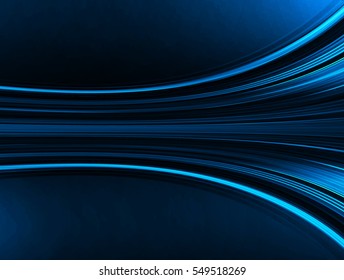 Dark Blue Color Light Abstract Technology Background For Computer Graphic Website Internet And Business. Move Motion Blur. Curve