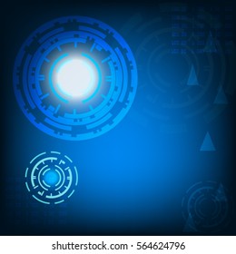 dark blue color Light Abstract Technology background