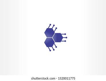 Dark blue color for tech logo design