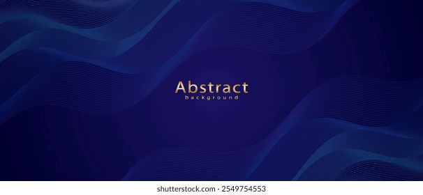 Dark blue color.Dynamic shape composition. Vector template design. Abstract Modern Line. Curvy geometric lines wave pattern texture on colorful. Vector graphic illustration template. 