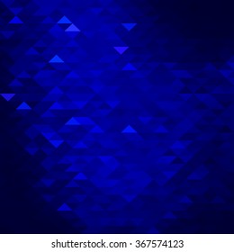 Dark blue colored abstract geometric shapes background. Ideal for your cover design works.