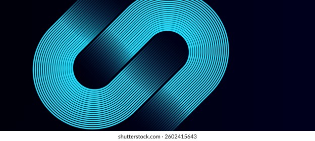 Dark blue colour abstract gradient background with modern futuristic Luxury sky blue colour geometric glowing curve lines design background vector illustration. Dynamic shapes composition.