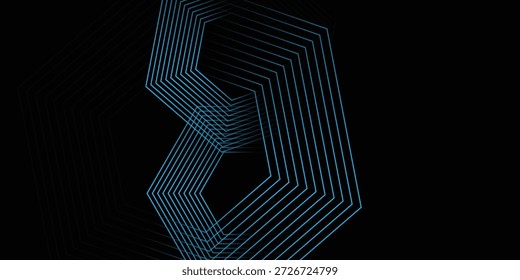 Fondo abstracto del gradiente del color azul oscuro con la Ilustración vectorial de diseño brillante de los hexágonos geométricos eps10.	
