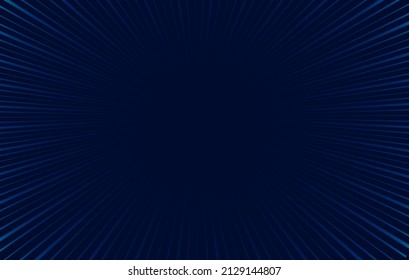 Dark Blue Comic Zoom Lines Background