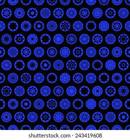 dark blue constellation vector seamless pattern