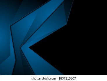 Dark blue corporate material abstract vector art background