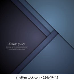 Dark blue corporate tech art. Vector material background