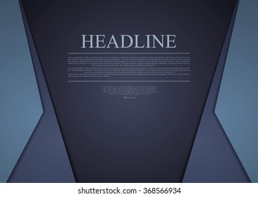 Dark blue corporate tech art background. Vector graphic design