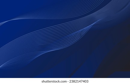 curvas de color azul oscuro ondas líneas fondo abstracto de gradiente suave