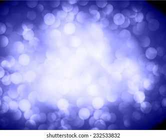 Dark blue Defocused Light, Flickering Lights, Vector abstract festive background with bokeh defocused lights. 