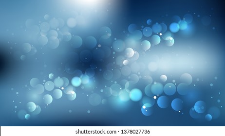 Dark Blue Defocused Lights Background