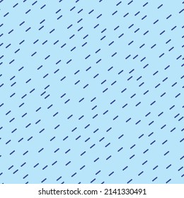 Líneas cortas de diagonal azul oscuro no dispuestas sobre un fondo azul. Simple patrón de vector sin fisuras.
