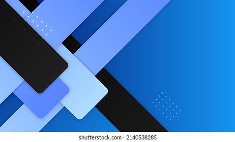 Dark blue digital art and light in middle, navy presentation background. Premium background design with dark blue line pattern. Vector horizontal template for digital luxury business banner
