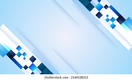 Dark blue digital art and light in middle, navy presentation background. Premium background design with dark blue line pattern. Vector horizontal template for digital luxury business banner