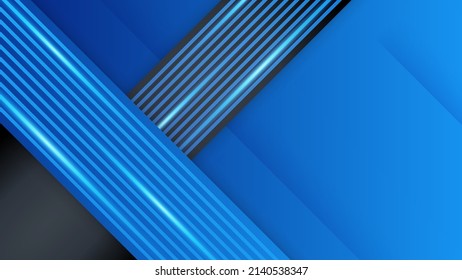 Dunkelblaue digitale Kunst und Licht auf mittlerem, maritimen Hintergrund. Premium-Hintergrund-Design mit dunkelblauen Linienmustern. Horizontale Vektorvorlage für digitales Luxusbanner