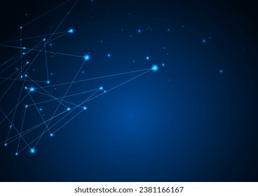 dark blue digital network background