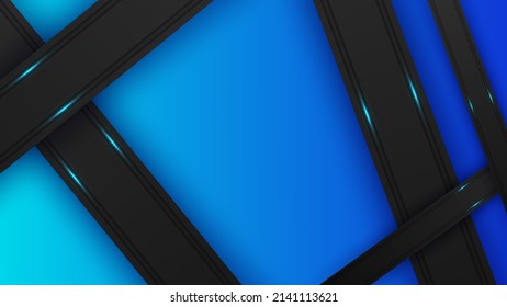 Dark blue digital premium background design with dark blue line pattern. Vector horizontal template for digital luxury business banner, presentation backgrounds blue