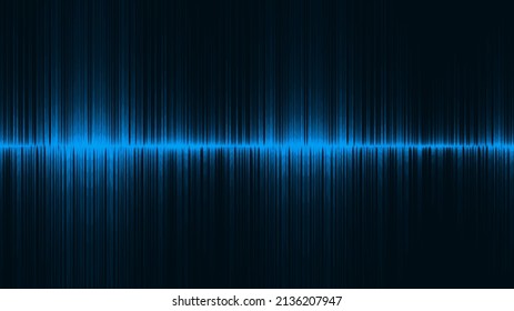 Fondo de la ola de sonido digital azul oscuro, concepto de diagrama de ondas sísmicas y tecnológicas, diseño para estudio de música y ciencia, Ilustración vectorial.