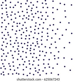 Dark blue dots on white background. 