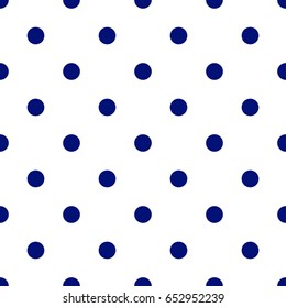 dark blue dots on white background. Polka dot seamless vector pattern. Pop Art background. For printing,decoration, design, surface design, social media, scrapbooking.